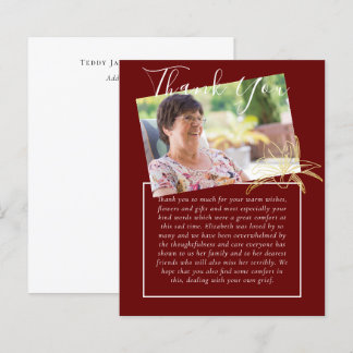 Lámina FOTO del Obituario Funeral Memorial