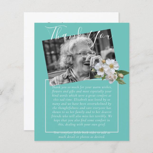 Lámina FOTO del Obituario Funeral Memorial (Anverso / Reverso)