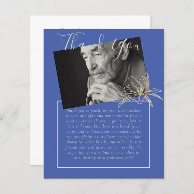 Lámina FOTO del Obituario Funeral Memorial (Anverso / Reverso)