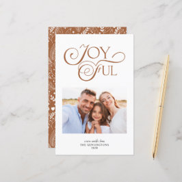 Lámina Foto del patrón de Navidades alegres de terracota