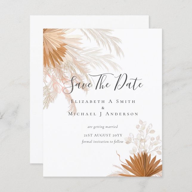 Lámina Foto del presupuesto Guardar fechas PAMPAS Grass T (Anverso / Reverso)