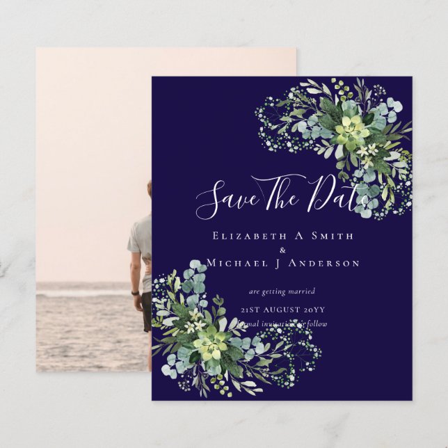 Lámina Foto económica Guardar fechas Eucalyptus deja la v (Anverso / Reverso)