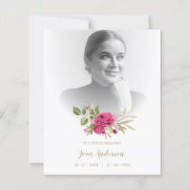 Lámina Foto Funeral Romántico Garland floral en rosa