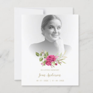 Lámina Foto Funeral Romántico Garland floral en rosa