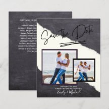 FOTO Guardar la fecha - Guión manuscrito moderno