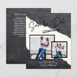 Lámina FOTO Guardar la fecha - Guión manuscrito moderno