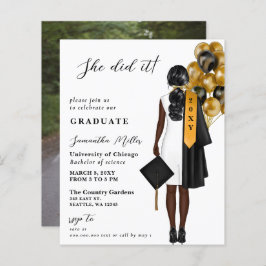 Lámina Foto Minimalista De Presupuesto Que Ella Se Graduó