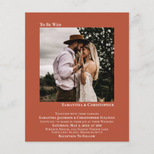 Lámina Foto minimalista Invitación a matrimonio con Terra
