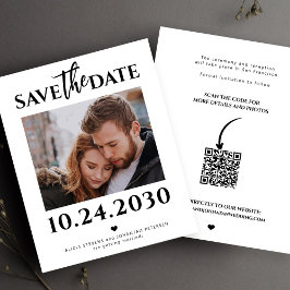 Lámina Foto moderna de presupuesto boda código QR guardar