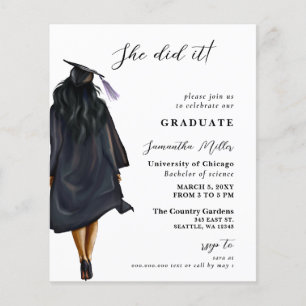 Lámina Foto Moderna De Presupuesto Que Invitó A La Gradua