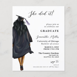 Lámina Foto Moderna De Presupuesto Que Invitó A La Gradua