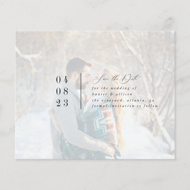 Lámina Foto moderna Guardar la fecha (Anverso)