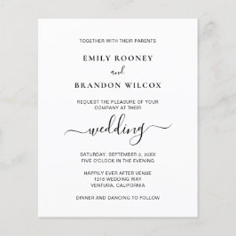 Lámina Foto moderna Invitación a matrimonio simple con pr