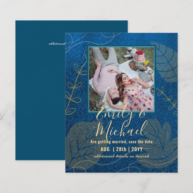 Lámina FOTO PRESUPUESTARIA Boda SAVE THE FECES Boho Resum (Anverso / Reverso)