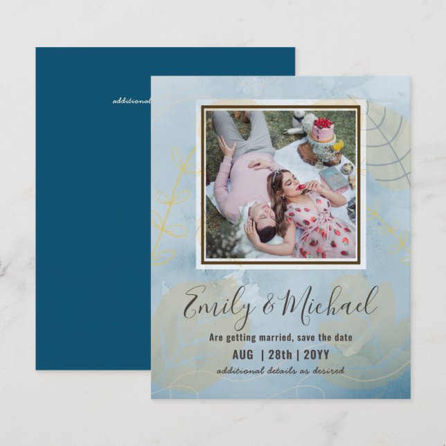 Lámina FOTO PRESUPUESTARIA Boda SAVE THE FECES Boho Resum (Anverso / Reverso)