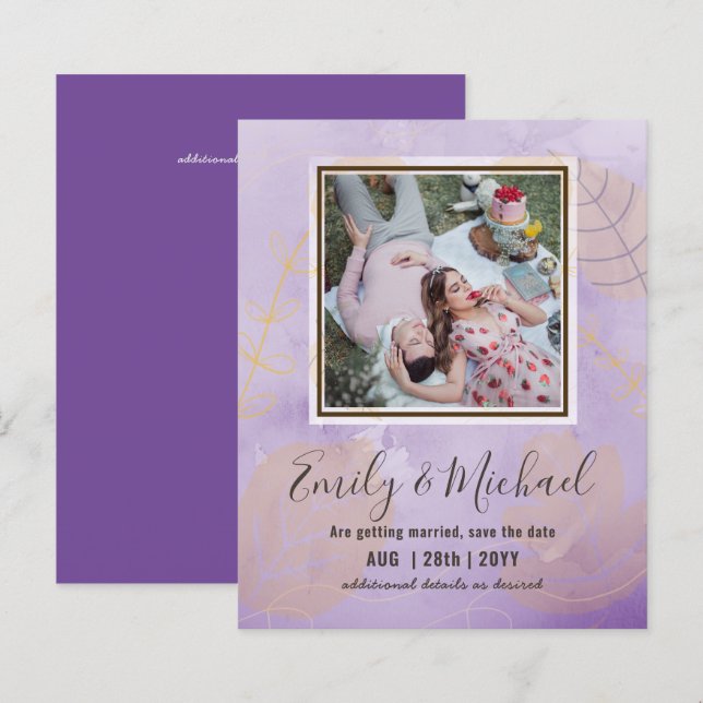 Lámina FOTO PRESUPUESTARIA Boda SAVE THE FECES Boho Resum (Anverso / Reverso)