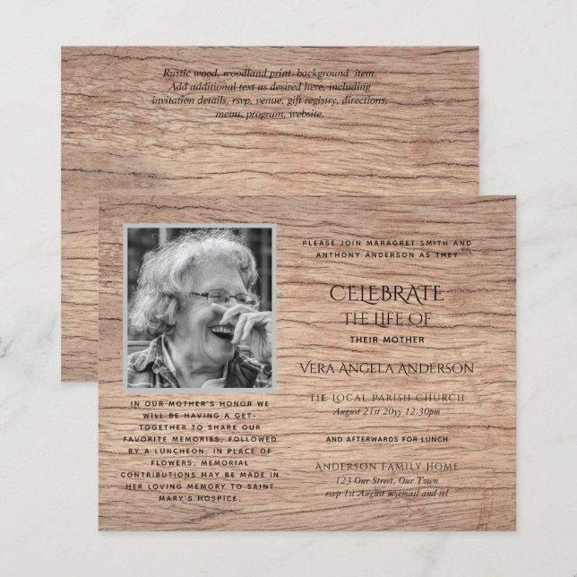 Lámina FOTO PRESUPUESTARIA Celebración de INVITACIONES de (Anverso / Reverso)