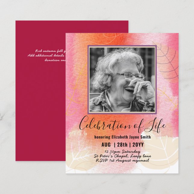 Lámina FOTO PRESUPUESTARIA Celebración de INVITACIONES de (Anverso / Reverso)