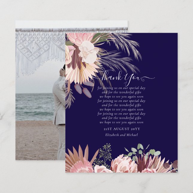 Lámina Foto PRESUPUESTARIA Gracias Boda de Grasa Card Pam (Anverso / Reverso)