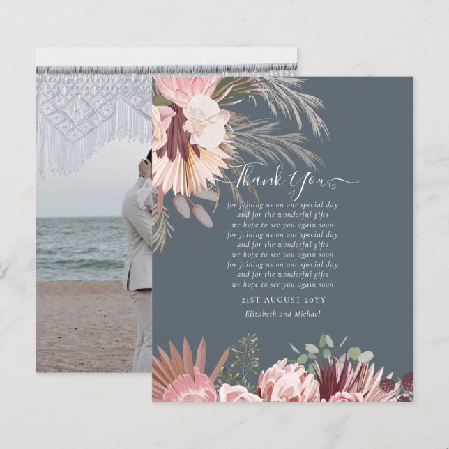 Lámina Foto PRESUPUESTARIA Gracias Boda de Grasa Card Pam (Anverso / Reverso)