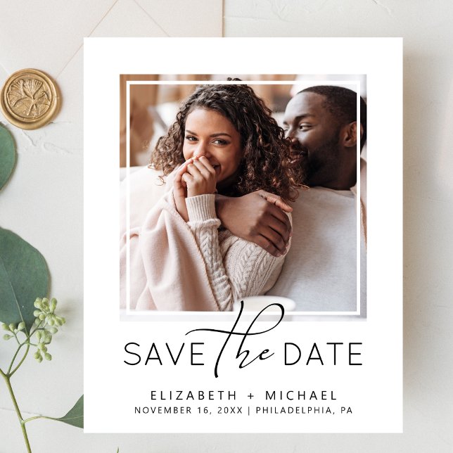 Lámina Foto Presupuestaria Guardar El Anuncio De Fecha (An affordable save the date announcement without compromising on quality or design)