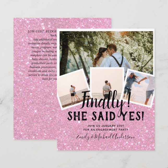 Lámina FOTO PRESUPUESTARIA Invitación INVITA A LA boda (Anverso / Reverso)