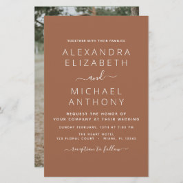 Lámina Foto presupuestaria Terracotta Boho Boda simple