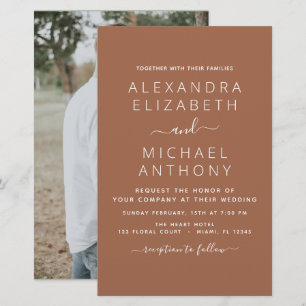 Lámina Foto presupuestaria Terracotta Boho Boda simple