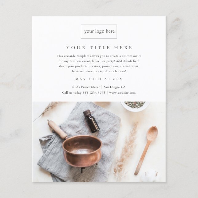 Lámina Foto profesional Minimalista de promoción de event (Anverso)