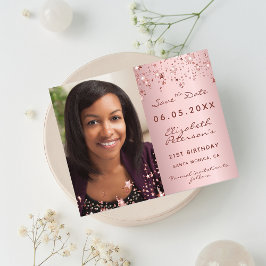 Lámina Foto rosa rubor de cumpleaños de presupuesto Guard