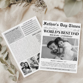 Lámina Foto única de un periódico, feliz día del padre