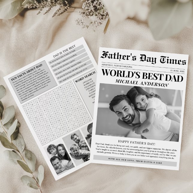 Lámina Foto única de un periódico, feliz día del padre (Subido por el creador)