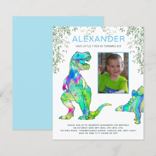Lámina Fotografía de la fiesta de cumpleaños de Dinosaur