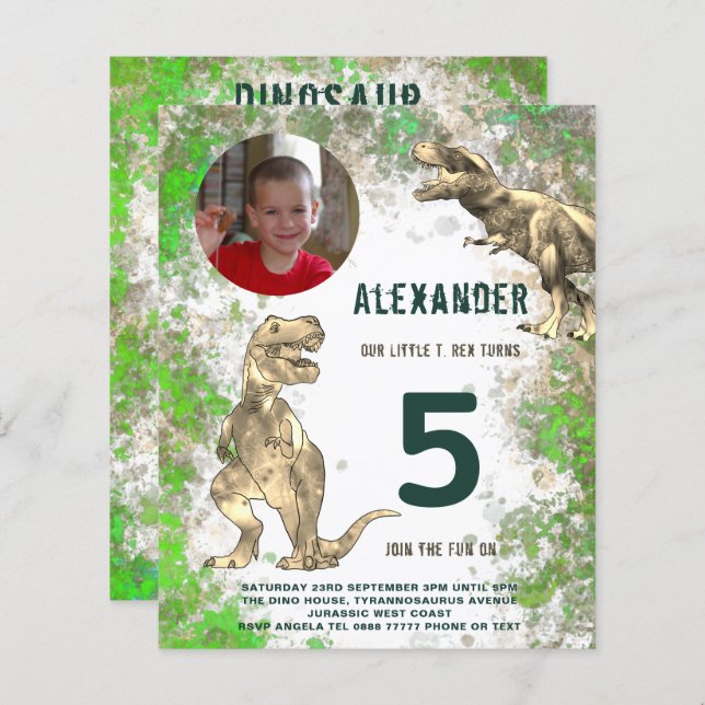 Lámina Fotografía de la fiesta de cumpleaños de los niños (Anverso / Reverso)