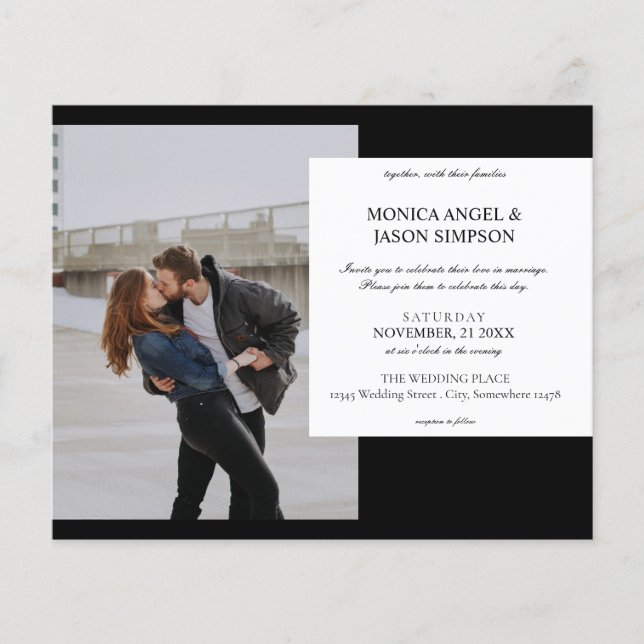 Lámina Fotografía de presupuesto Elegante Invitación a ma (Anverso)