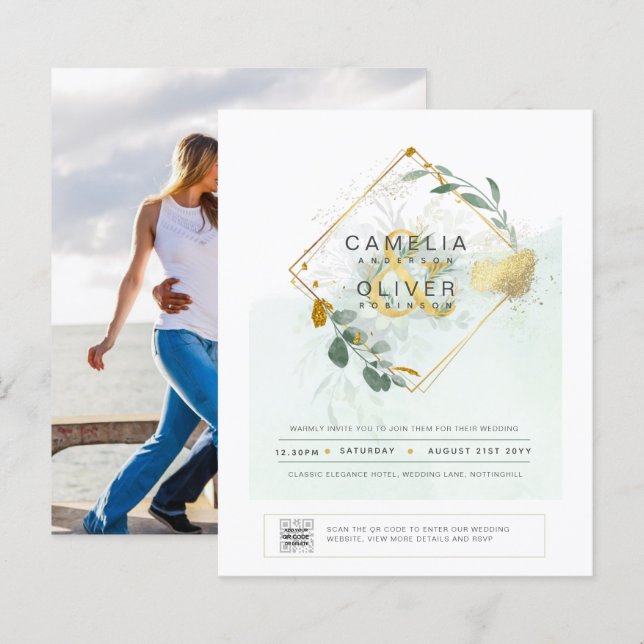 Lámina FOTOGRAFÍA DE Vegetación PRESUPUESTARIA Invitación (Anverso / Reverso)