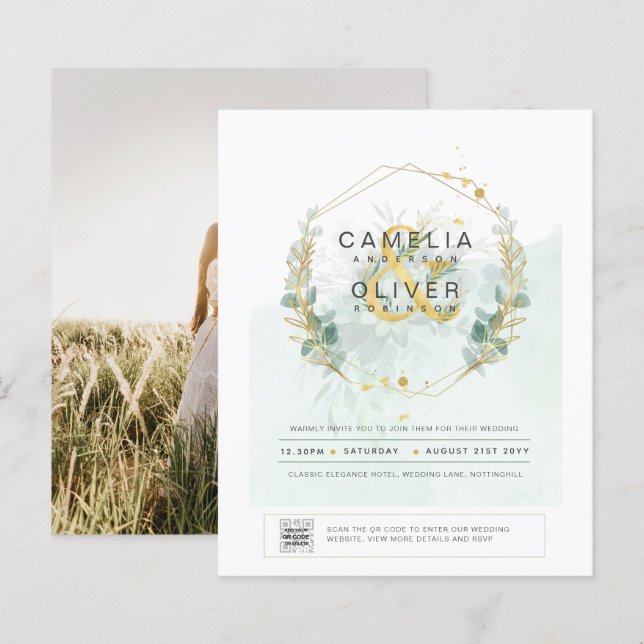 Lámina FOTOGRAFÍA DE Vegetación PRESUPUESTARIA Invitación (Anverso / Reverso)