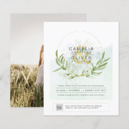 Lámina FOTOGRAFÍA DEL PRESUPUESTO Boda Invitación QR CÓDI