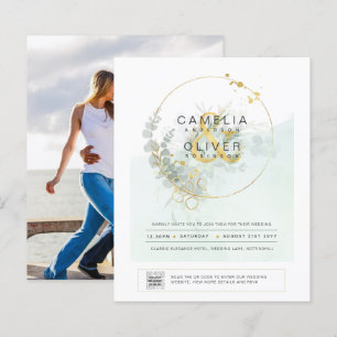 Lámina FOTOGRAFÍA DEL PRESUPUESTO Boda Invitación QR CÓDI