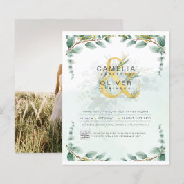 Lámina FOTOGRAFÍA DEL PRESUPUESTO Boda Invitación QR CÓDI