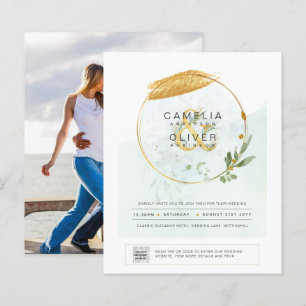 Lámina FOTOGRAFÍA DEL PRESUPUESTO Boda Invitación QR CÓDI