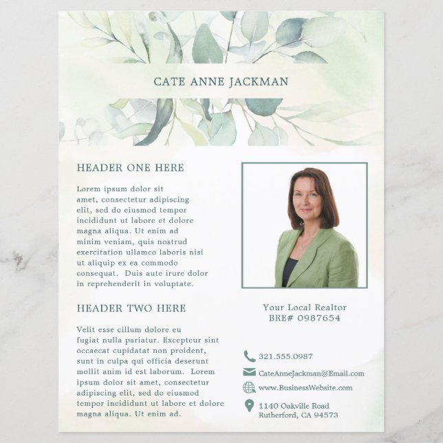 Lámina Fotografía moderna Eucalyptus Elegante Volante Rús (Anverso)