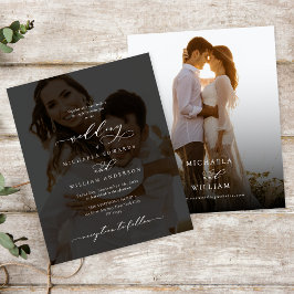 Lámina Fotografía moderna Invitación a matrimonio presupu