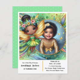 Lámina Fotos Cumpleaños de la pequeña hada negra africana