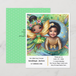 Lámina Fotos Cumpleaños de la pequeña hada negra africana