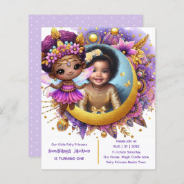 Lámina Fotos Cumpleaños Little Black Fairy African Purple