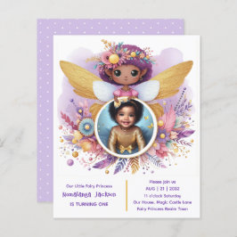 Lámina Fotos Cumpleaños Little Black Fairy African Purple