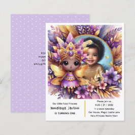 Lámina Fotos Cumpleaños Little Black Fairy African Purple