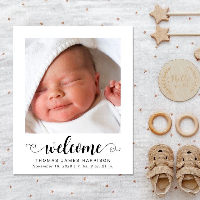 Lámina Fotos de bienvenida de presupuesto Anuncio de naci (Subido por el creador)