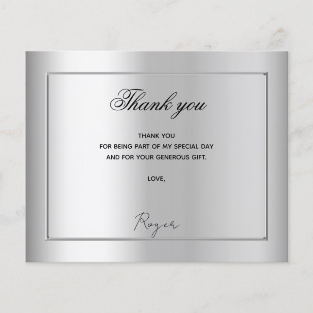 Lámina Fotos de cumpleaños de plata gracias presupuesto (Anverso)